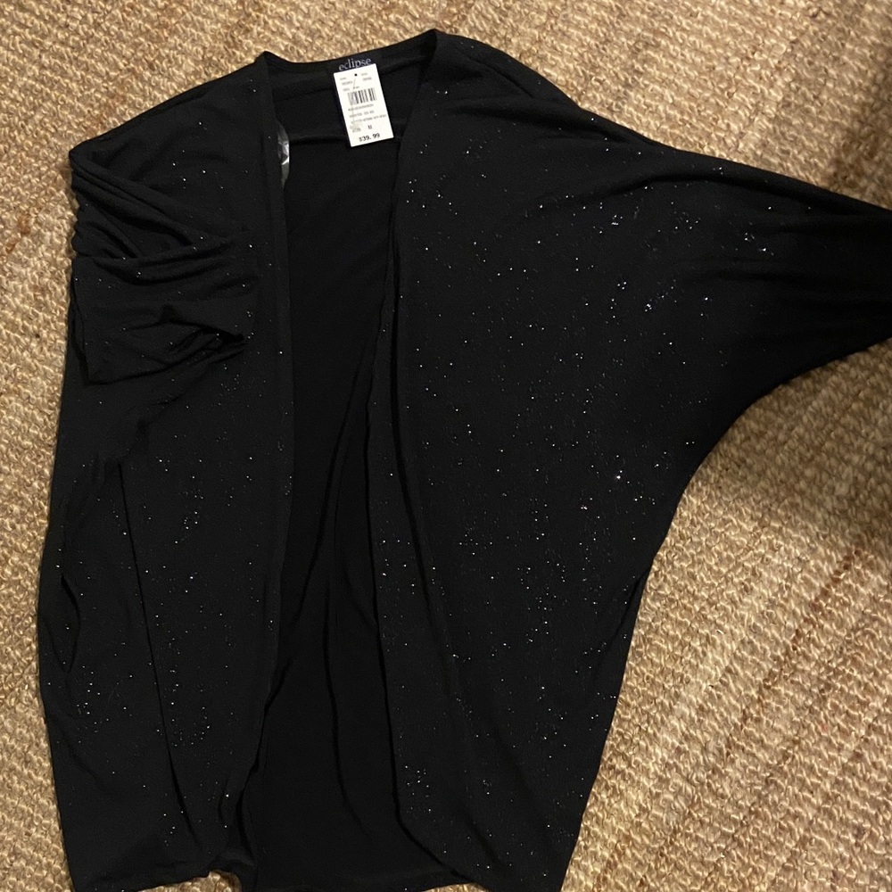 Black Sparkle Open Cardigan Eclipse M